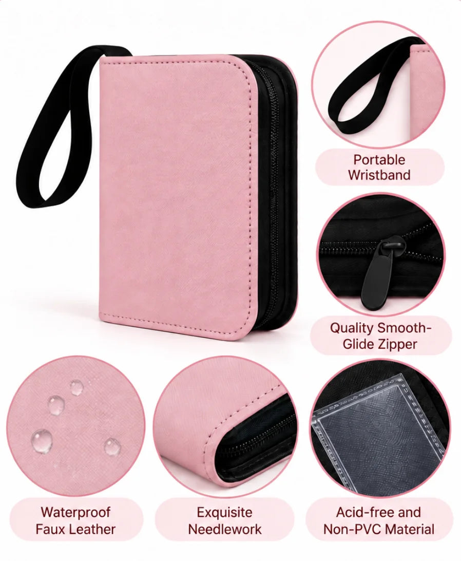 1-Pocket Toploader Binder - 40 Card Slots - PINK