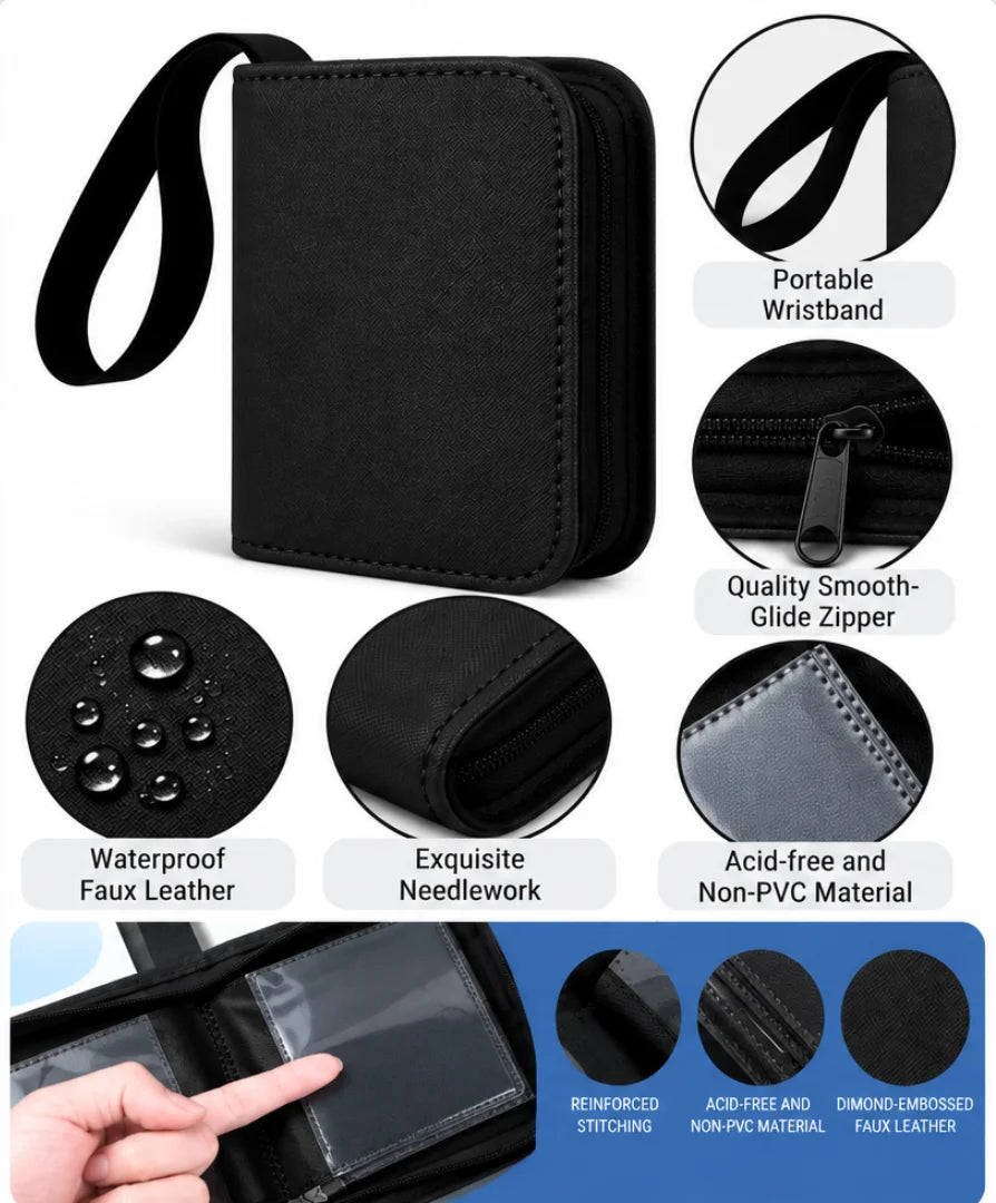 1-Pocket Toploader Binder - 40 Card Slots - BLACK