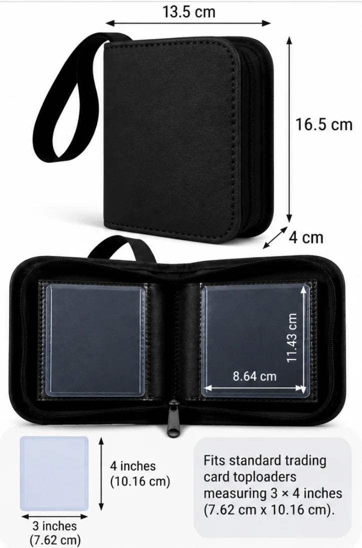 1-Pocket Toploader Binder - 40 Card Slots - BLACK