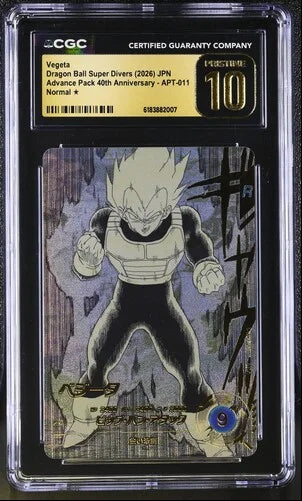 Vegeta APT-011 Normal ★ — Advance Pack 40th Anniversary (Dragon Ball Super Divers JPN) — CGC 10 Pristine