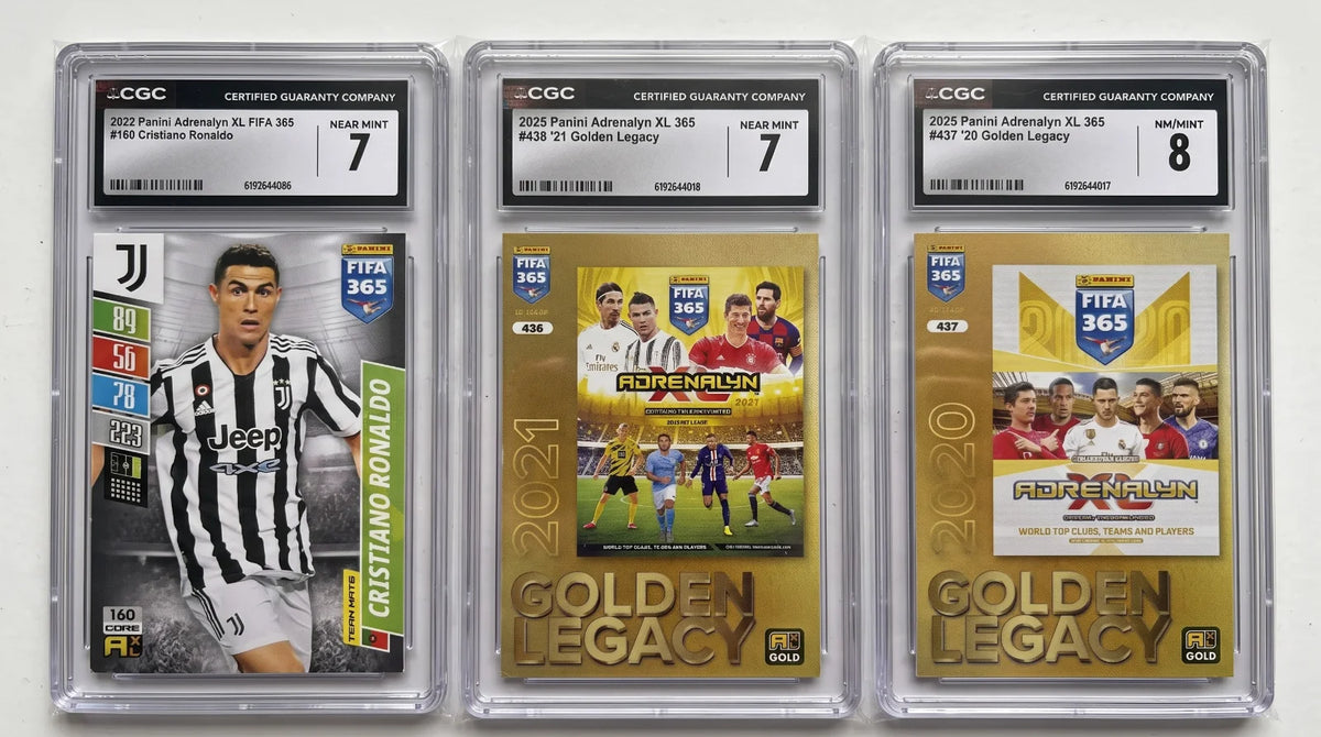 3 cards, FIFA Top Players, Panini, CGC