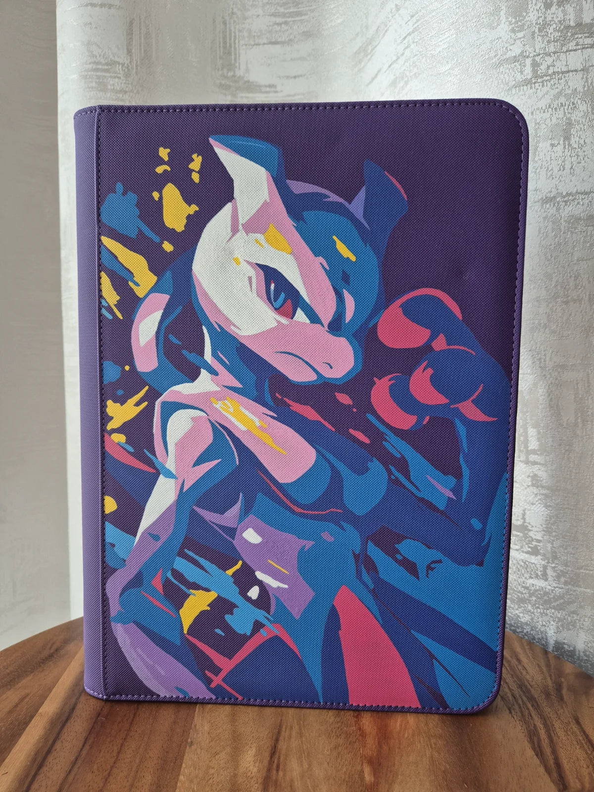 Mewtwo Binder Art - Purple | 9-Pocket | 360 card slots | Side-Loading