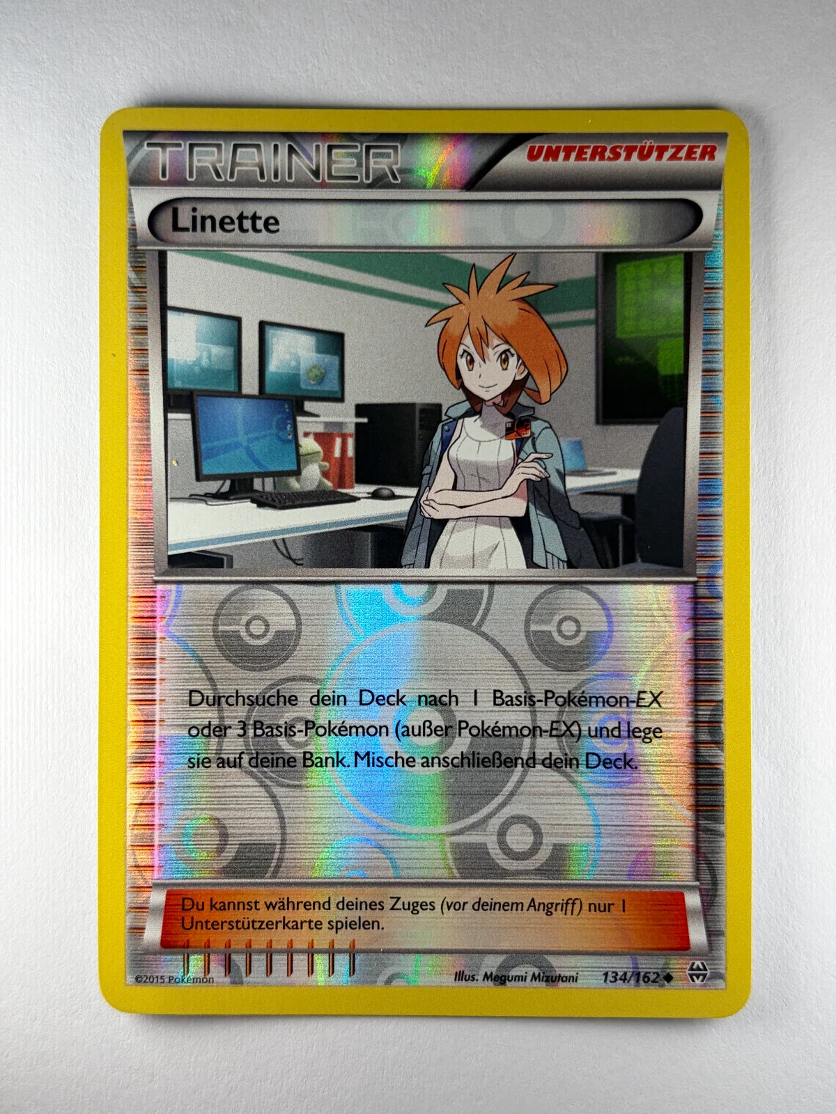 Linette 134/162 Turbo Start Reverse Holo German NM Pokemon