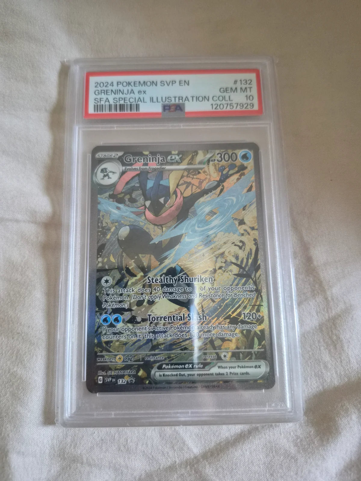 Greninja ex 132 (Scarlet & Violet Promo) — PSA 10