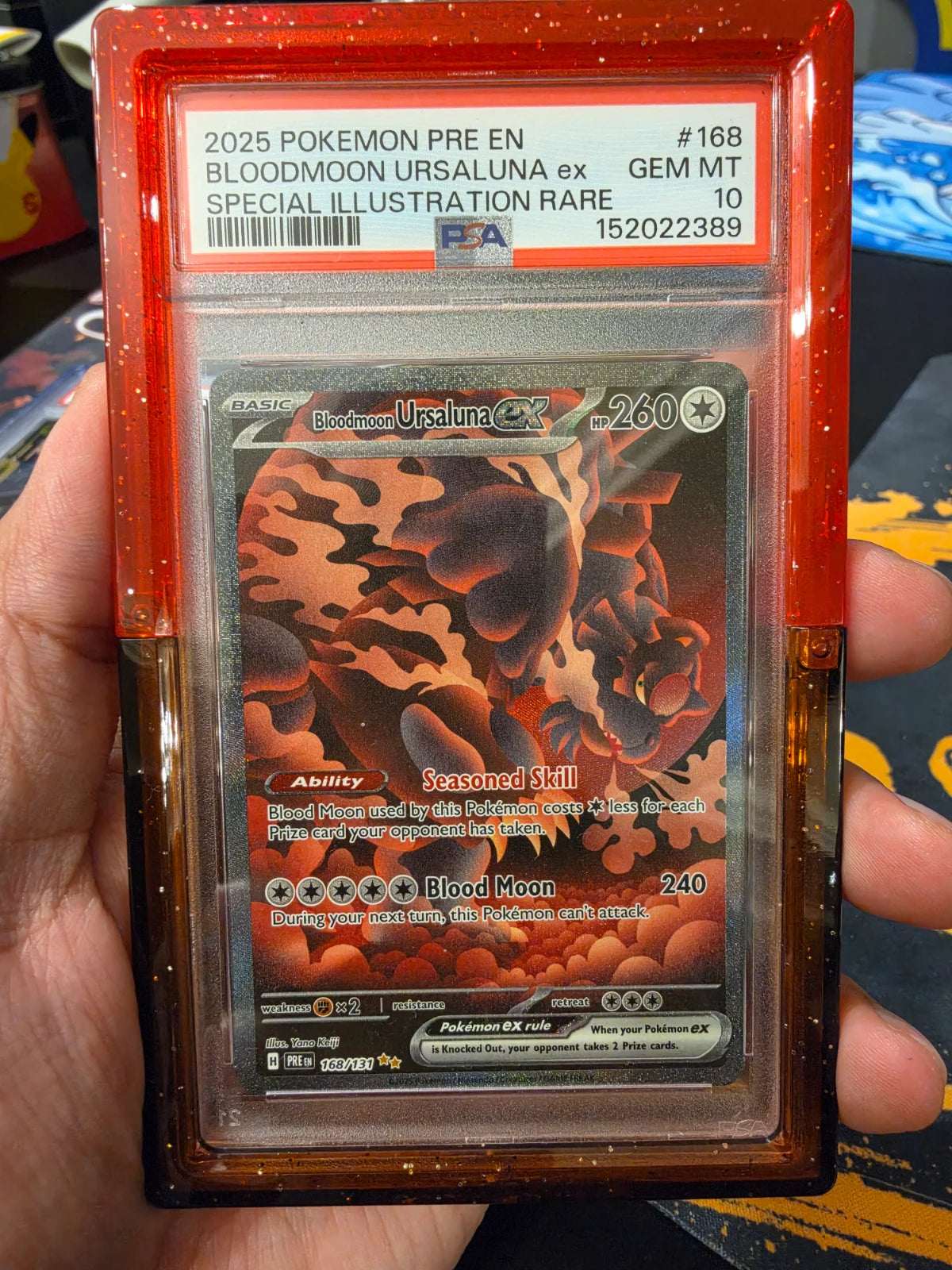 Bloodmoon Ursaluna ex 168/131 (Prismatic Evolutions) — PSA 10