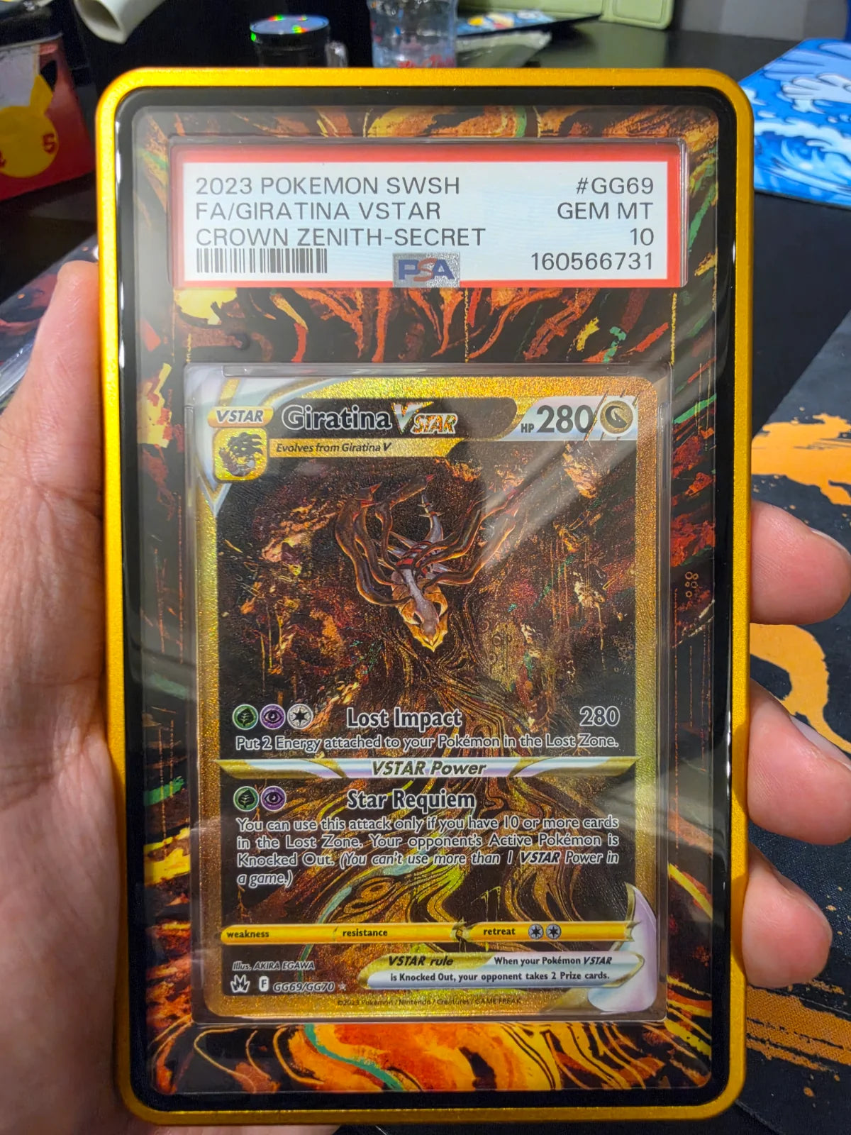 Giratina VSTAR (Secret) GG69/GG70 (Crown Zenith: Galarian Gallery) — PSA 10