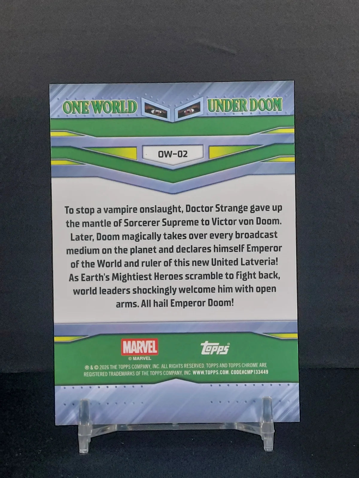 ONE WORLD UNDER DOOM #DW02 - 2026 Topps Chrome Marvel