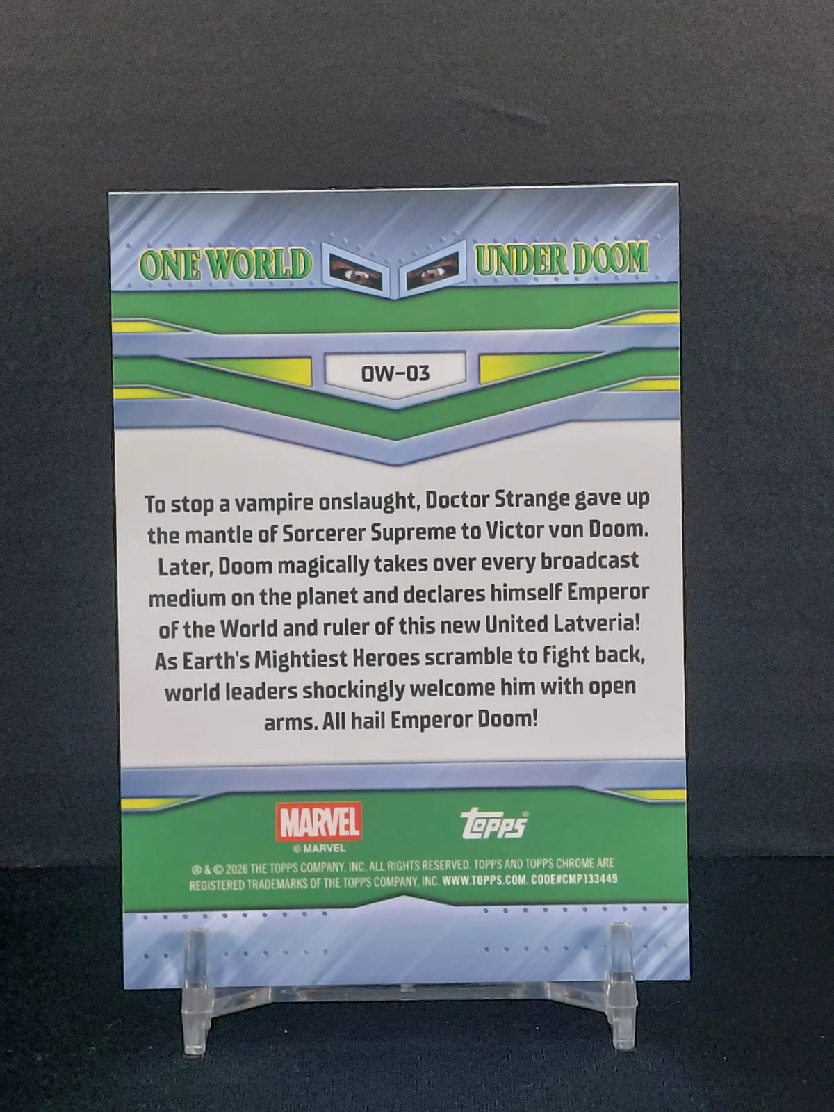 ONE WORLD UNDER DOOM #DW03 - 2026 Topps Chrome Marvel