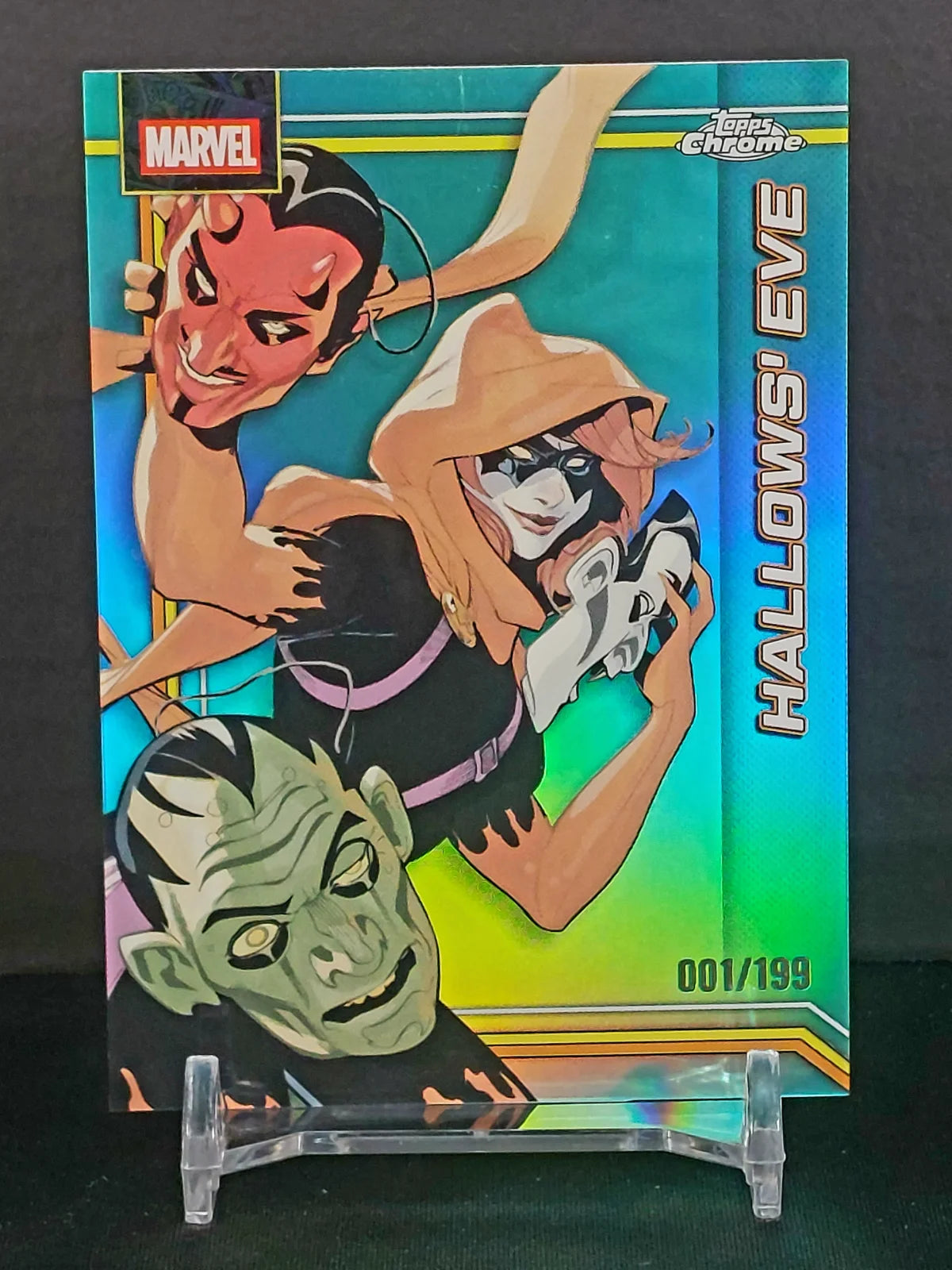 HALLOWS' EVE #/199 #122 - 2026 Topps Chrome Marvel Aqua Refractor