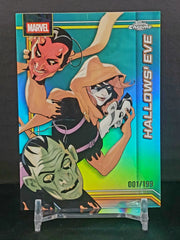 HALLOWS' EVE #/199 #122 - 2026 Topps Chrome Marvel Aqua Refractor