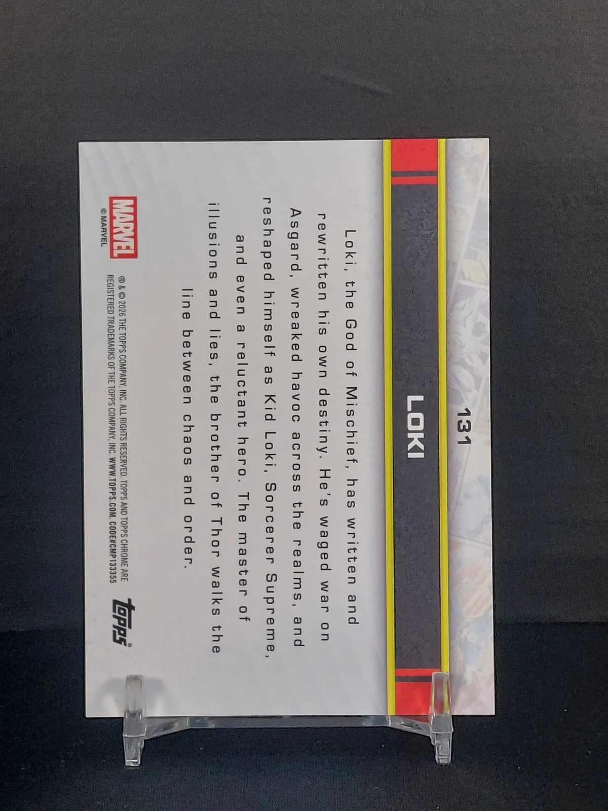 LOKI #/75 #131 - 2026 Topps Chrome Marvel Purple Shimmer Refractor