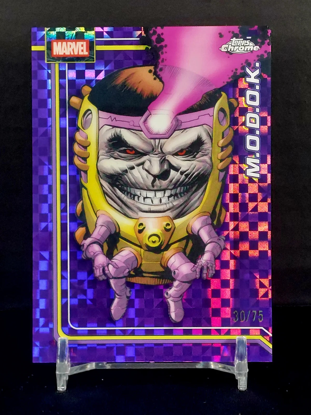 M.O.D.O.K #/75 #073 - 2026 Topps Chrome Marvel Purple X-FRACTOR