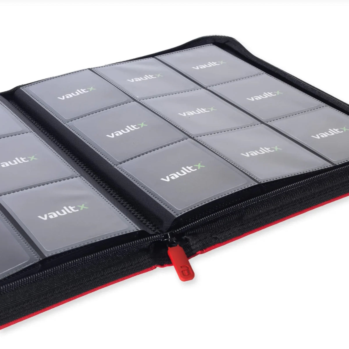 Vault X 9-Pocket Exo-Tec Zip Binder - Fire Red
