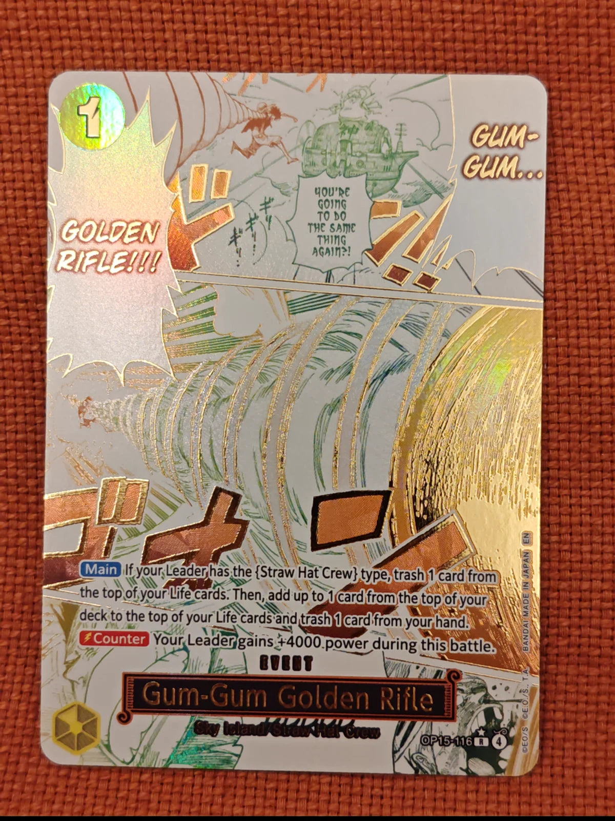 Gum-Gum Golden Rifle (Alternate Art) OP15-116 (Adventure on Kami's Island)
