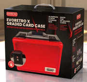 EVORETRO Red and Sliver Graded Card X Case 3 Rows TSA Lock good for 90 cards