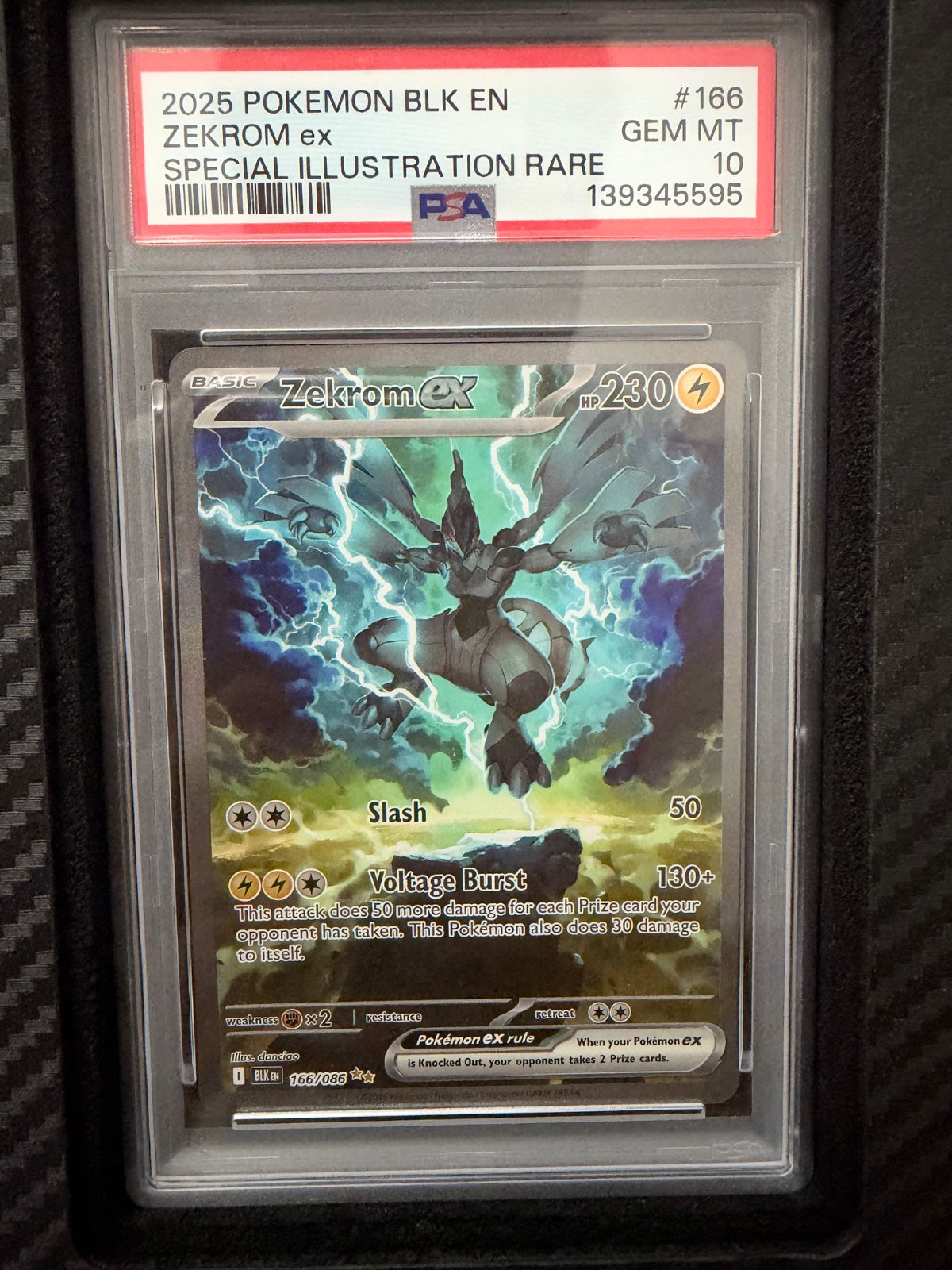 Zekrom ex 166/086 (Black Bolt) — PSA 10