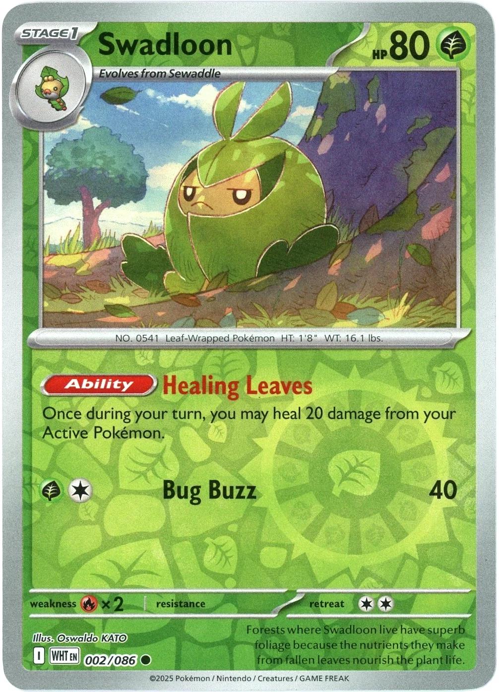 Swadloon 002/086 · Reverse Holofoil (White Flare)
