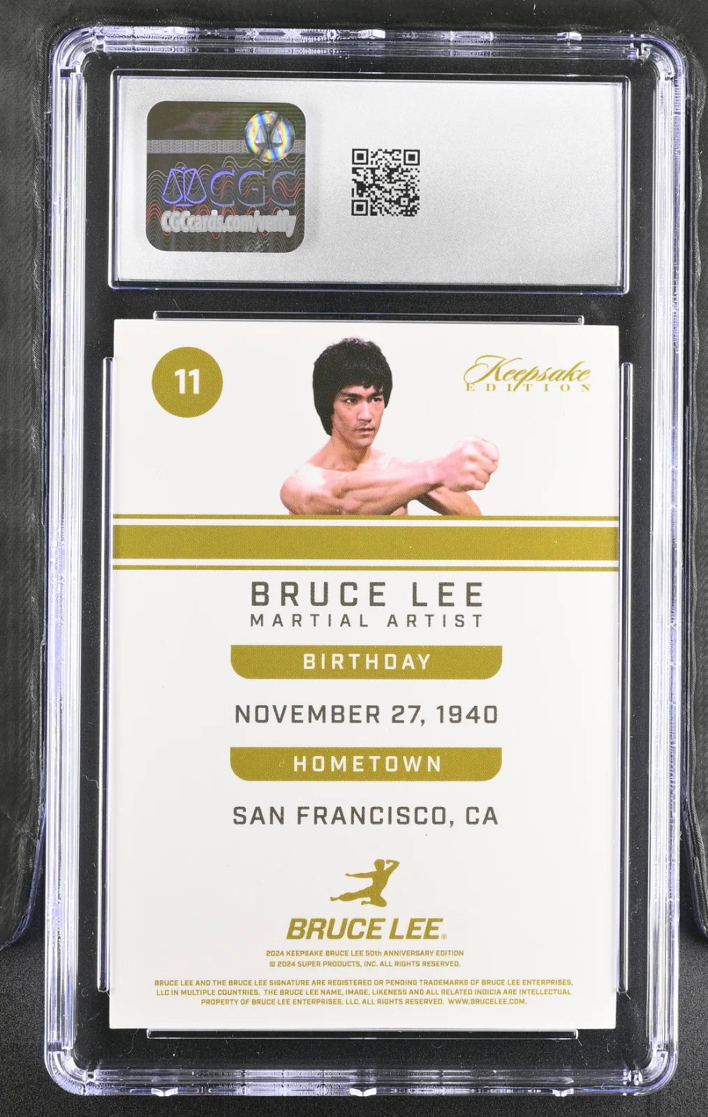 Bruce Lee - 2024 Keepsake Edition 50th Anniversary Collection, #11 “1st Ever” Green Ice, numbered 102/150 CGC9.5 Top Pop