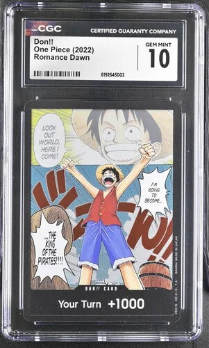 Don!! Card - 2022 One Piece Romance Dawn Monkey D Luffy CGC10