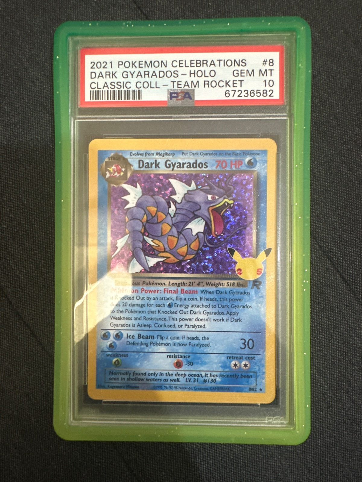 Psa 10 Dark Gyarados Celebration 8/82
