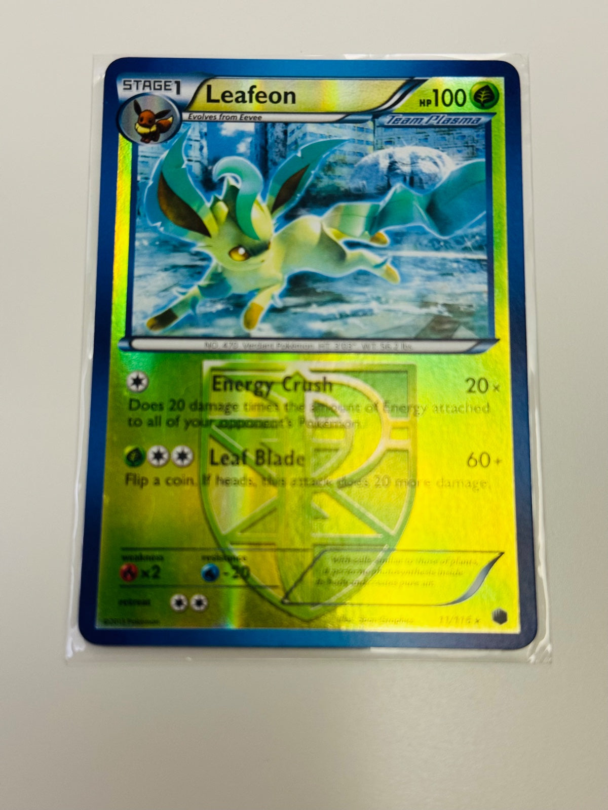 Pokemon Leafeon Team Plasma / Reverse Holo