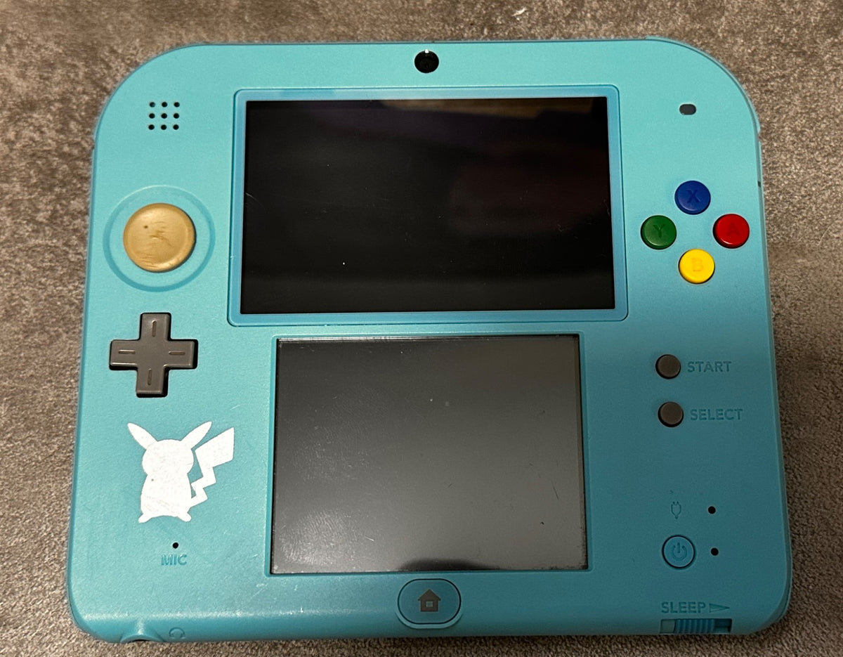 Nintendo 2DS Pokemon Sun Moon Light Blue Limited Console Pikachu Japan used