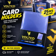 "VOLTED" TOPLOADERS Sleeves 3" x 4" for Standard Size Cards  (25 Toploaders)