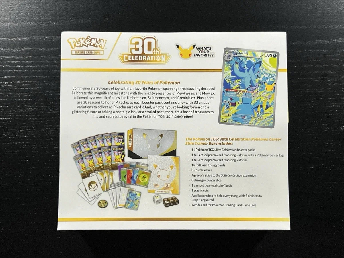 30th Celebration Pokemon Center Elite Trainer Box
