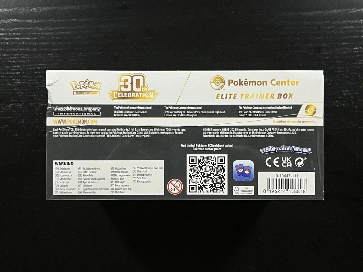 30th Celebration Pokemon Center Elite Trainer Box