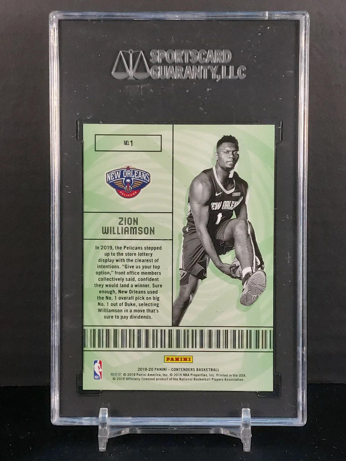 ZION WILLIAMSON (RC) #1 - 2019-20 Panini Contenders Lottery Ticket