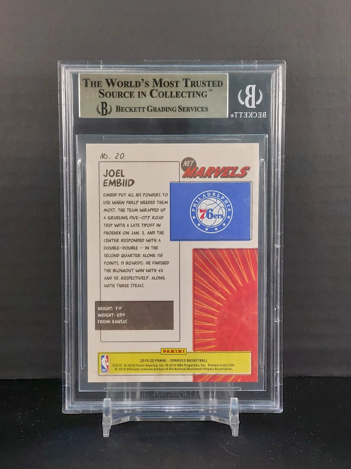 JOEL EMBIID #20 - 2019-20 Donruss Net Marvels