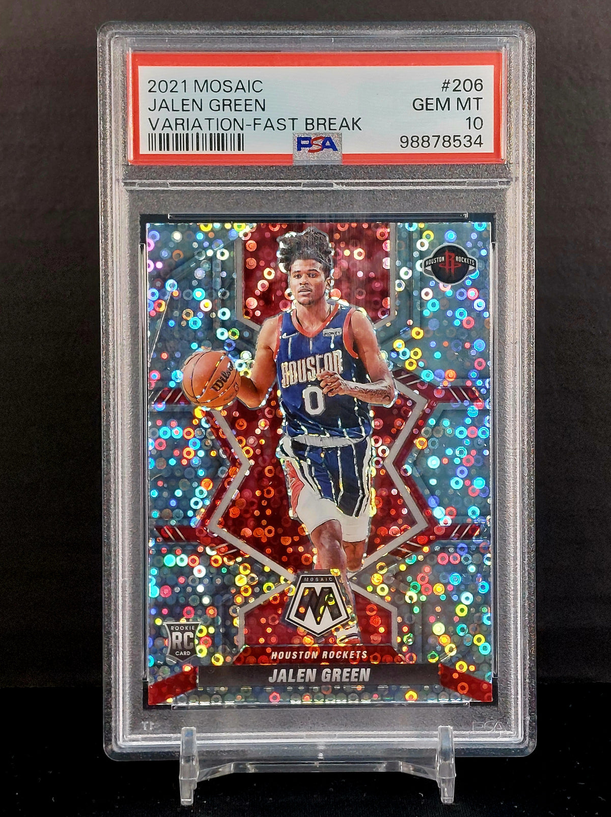 JALEN GREEN (RC) #206 - Panini Mosaic Variation Fast Break Rookie Card