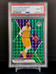 ANTHONY DAVIS #18 - 2019-20 Panini Mosaic Green Mosaic