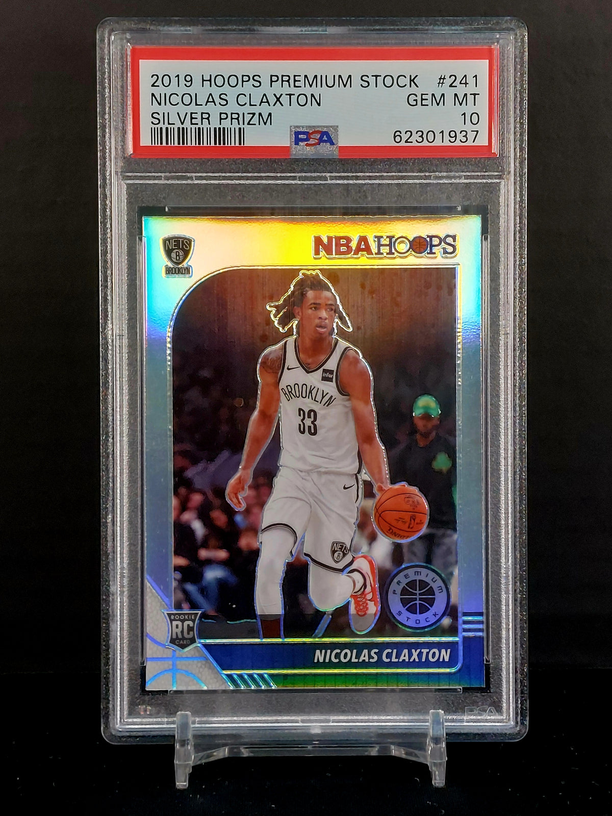 NICOLAS CLAXTON #241 - 2019-20 Hoops Premium Stock Sulver Prizm