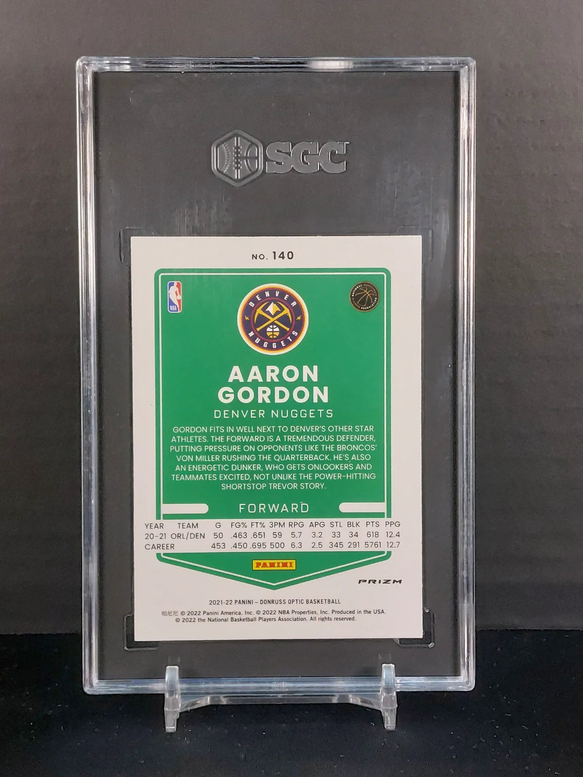 AARON GORDON #140 - 2021-22 Donruss Optic, Purple Prizm