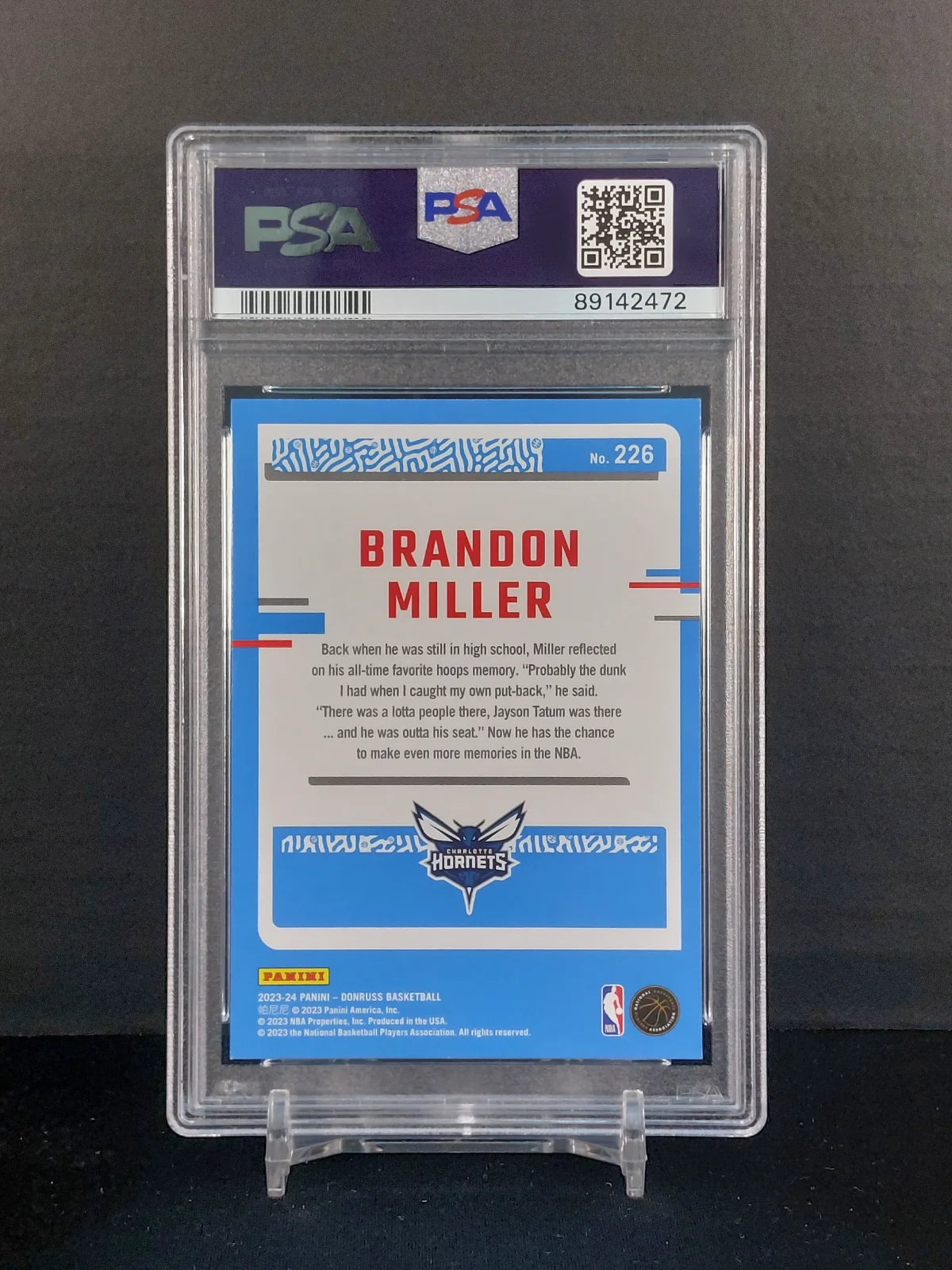 BRANDON MILLER (Rookie) #226 - 2023-24 Donruss, Rated Rookie
