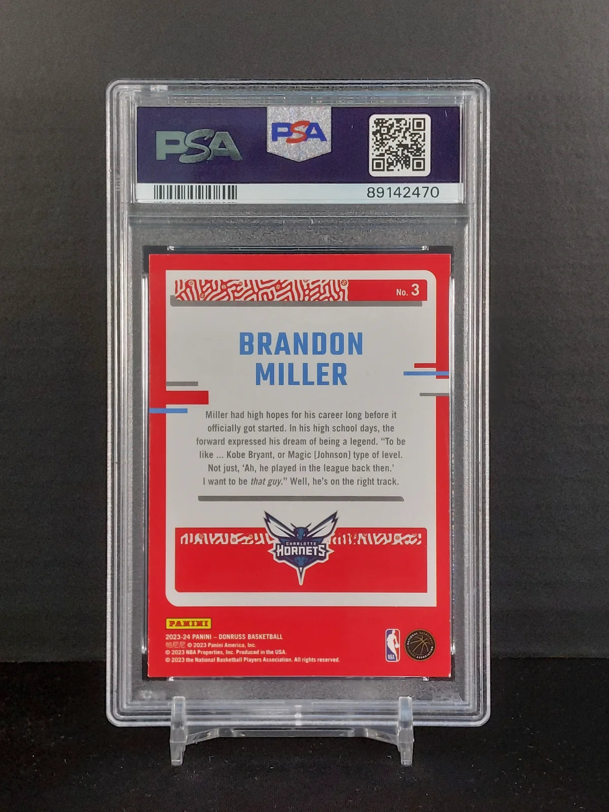 BRANDON MILLER (Rookie) #3 - 2023-24 Donruss, The Rookies