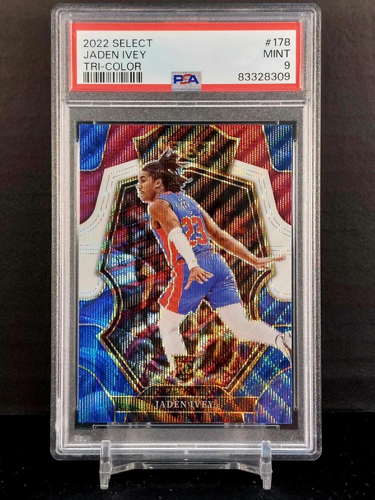JADEN IVEY (Rookie) #178 - 2022-23 Panini Select, Tri-Color Rookie