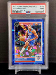 JALEN WILLIAMS (#/99) #117 - 2023-24 Hoops Premium Stock, Blue Ice Prizm /99