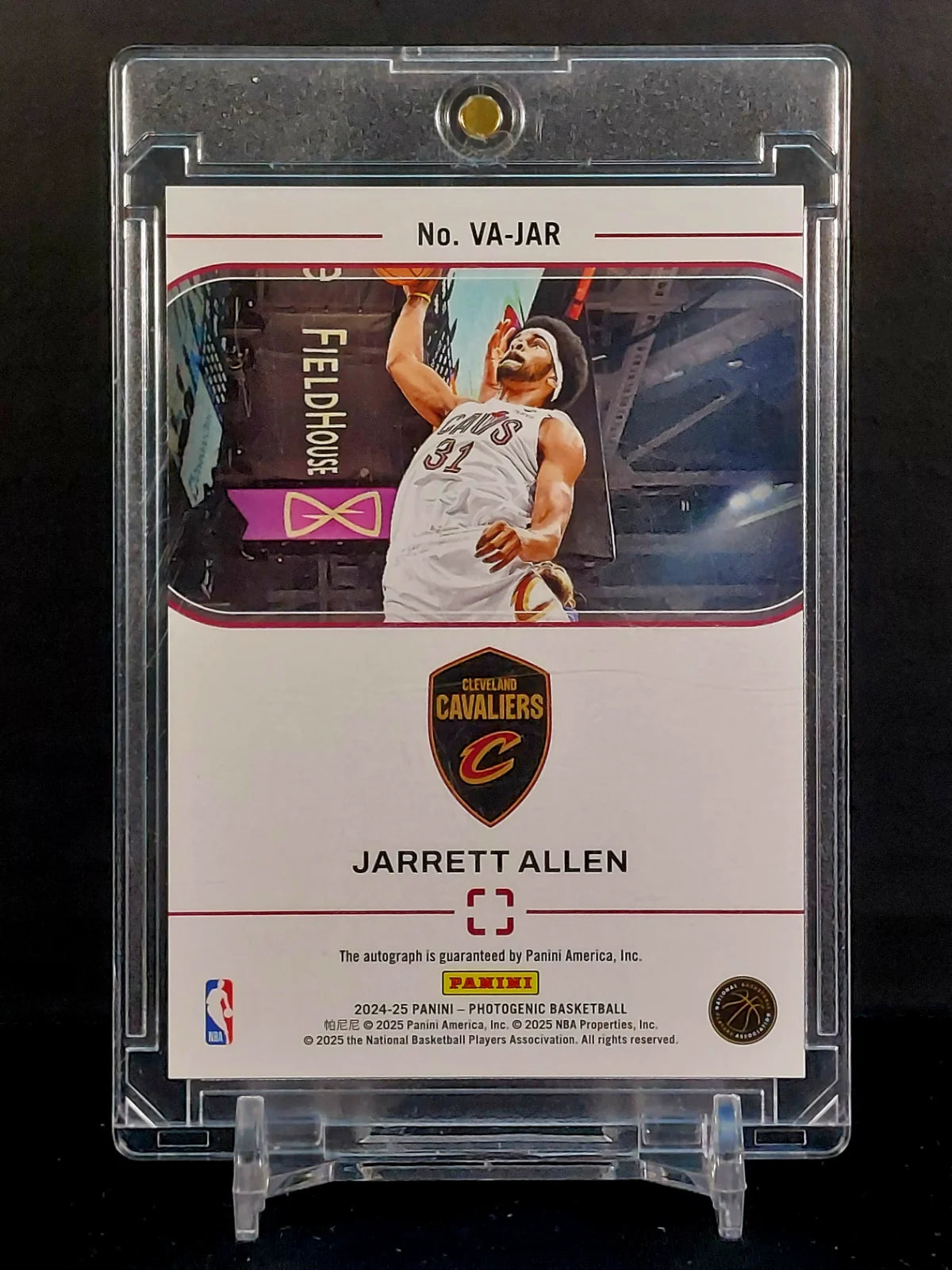 JARRETT ALLEN Auto (#/17) #VA-JAR - 2024-25 Panini Photogenic, Veteran Autographs Diskettes /17 (AU)