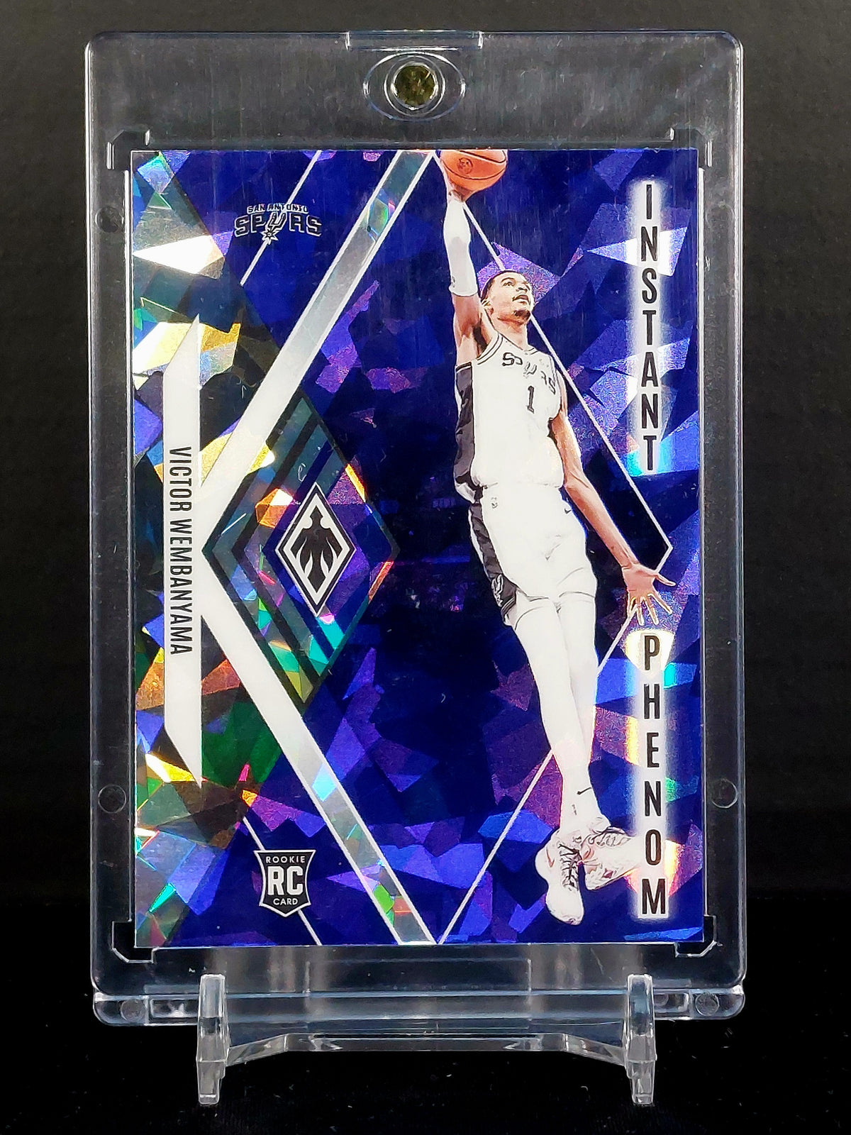 VICTOR WEMBANYAMA (Rookie) #13 - 2023-24 Panini Phoenix, Instant Phenom Blue Ice Rookie Card