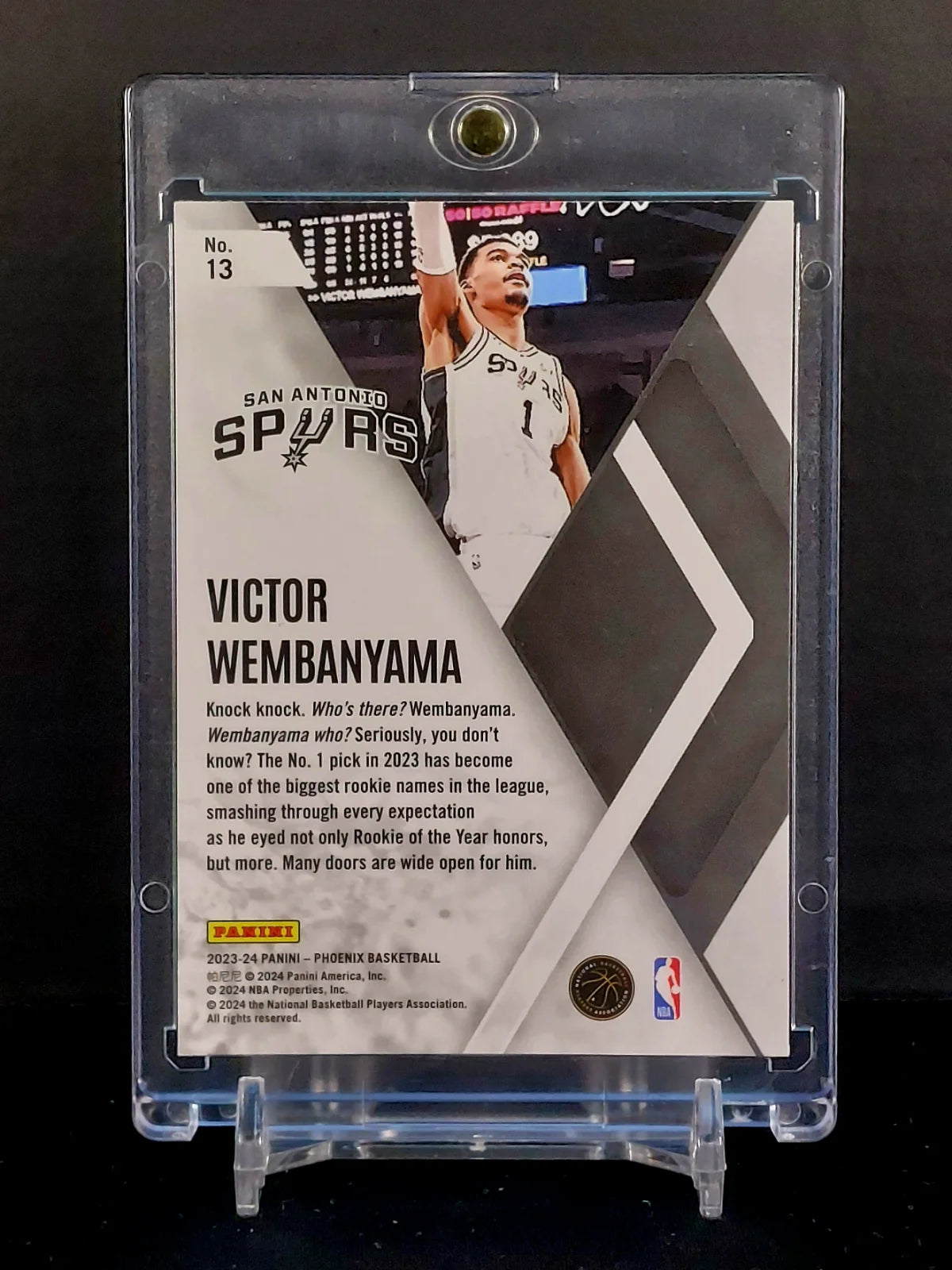 VICTOR WEMBANYAMA (Rookie) #13 - 2023-24 Panini Phoenix, Instant Phenom Blue Ice Rookie Card