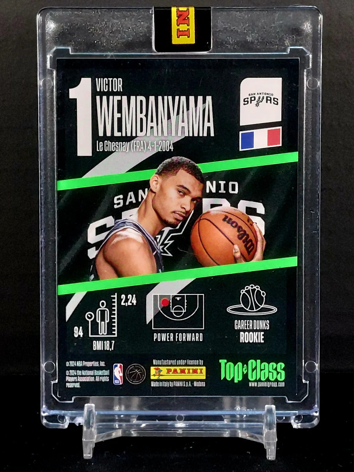 VICTOR WEMBANYAMA (Rookie) #179 - 2023-24 Panini Top Class, Max Power Rookie