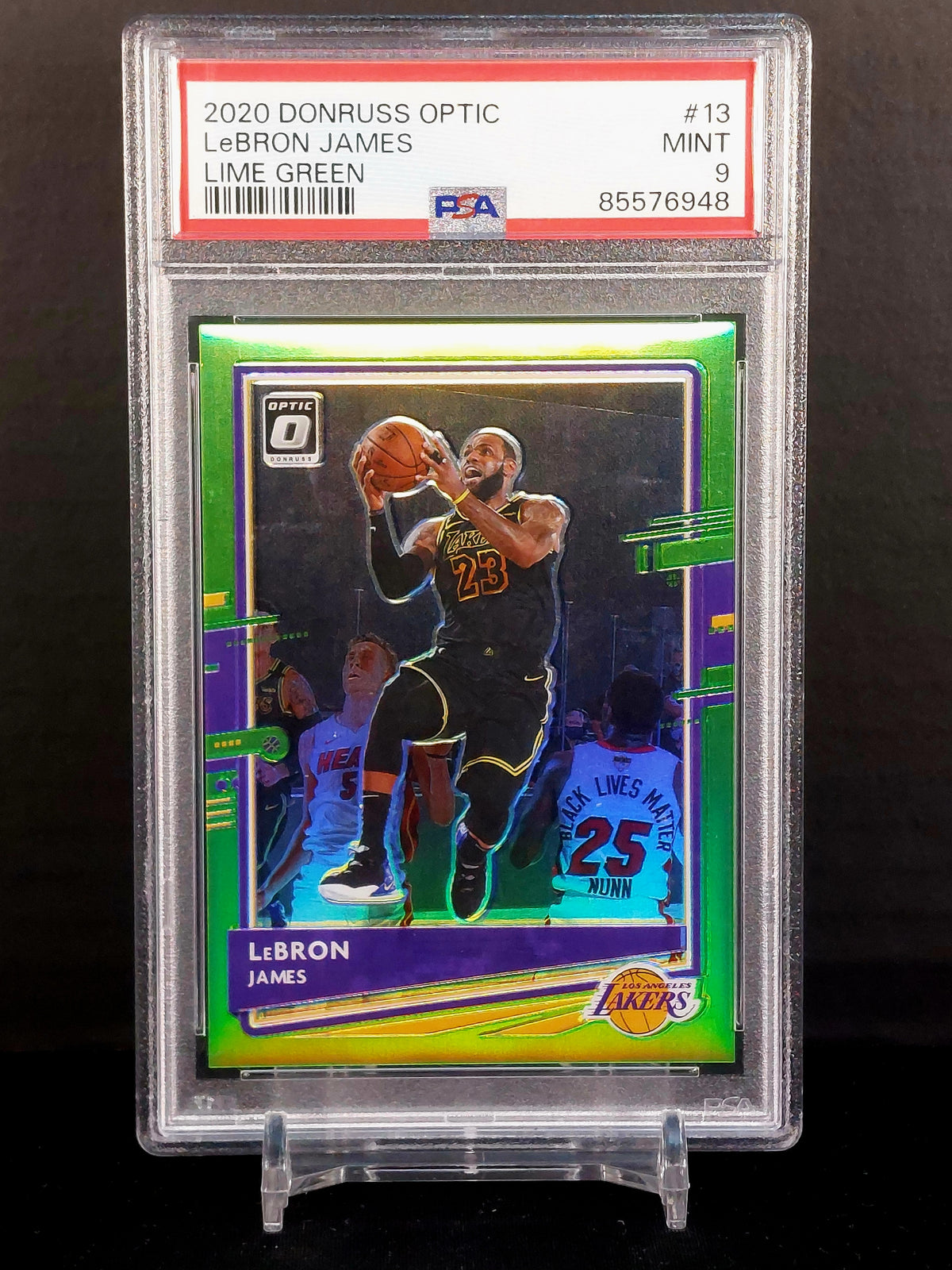 LEBRON JAMES (#/149) #13 - Donruss Optic, Lime Green Prizm /149