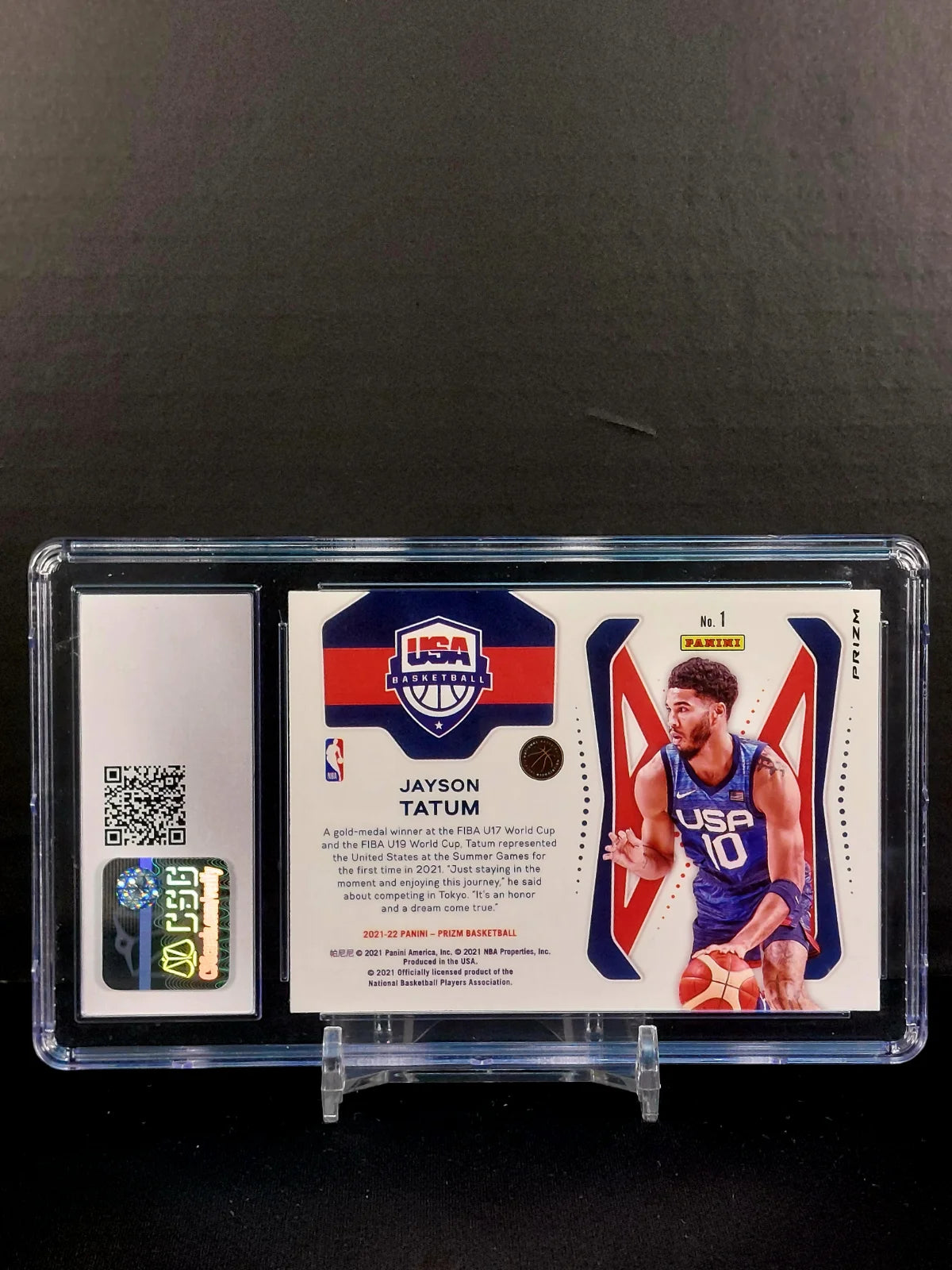 JAYSON TATUM #1 - 2021-22 Panini Prizm, USA Basketball Silver Prizm