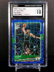 JAYSON TATUM #77 - Donruss Optic, Blue Velocity Prizm