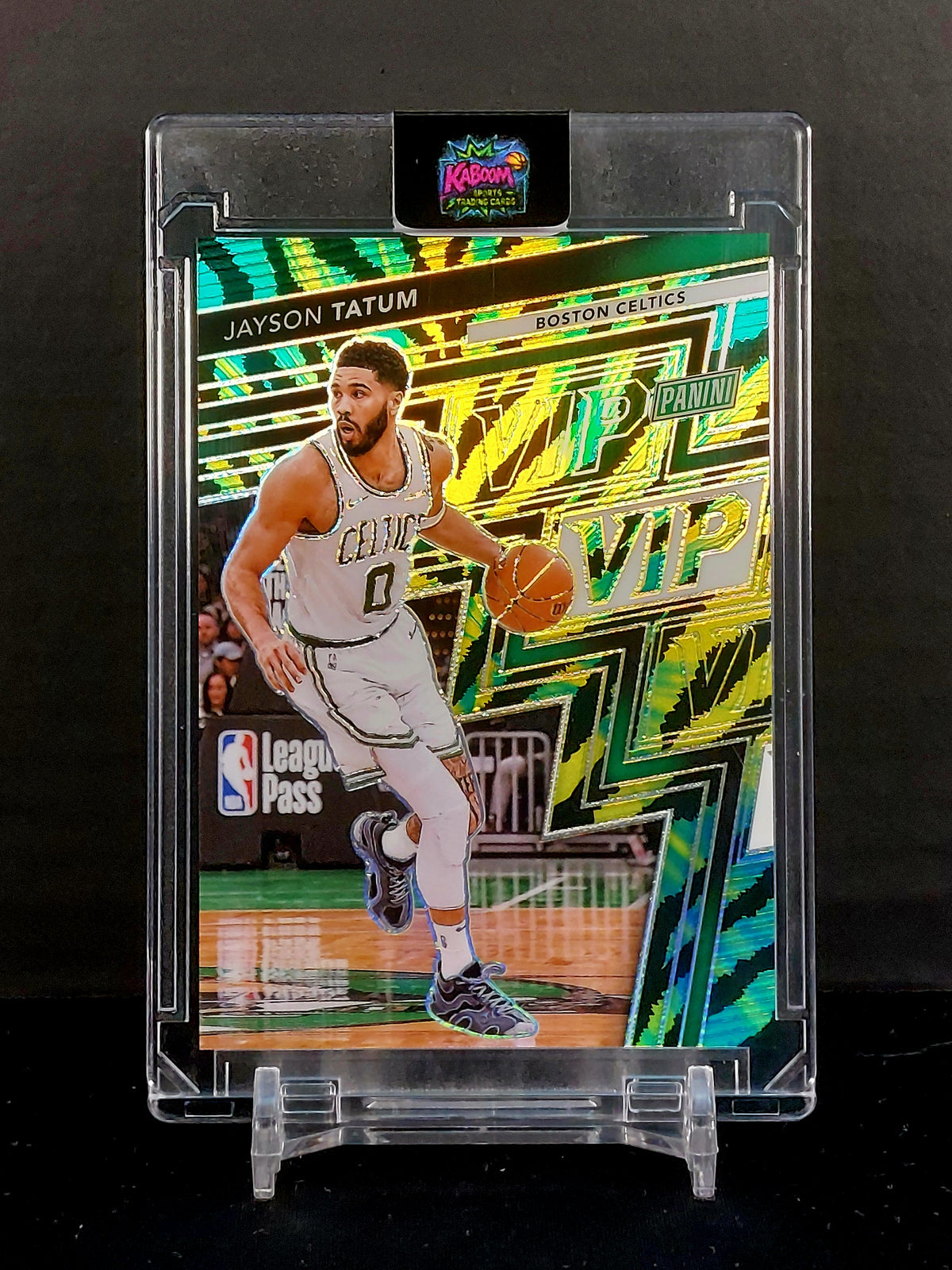 JAYSON TATUM (SP) #16 - 2025 Panini National Convention VIP Gold Pack, Baja Tiger Stripes Prizm