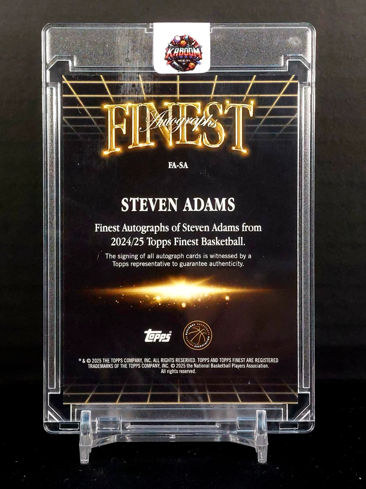 STEVEN ADAMS (Auto#/99) #FA-SA - 2024-25 Topps Finest Basketball, Finest Autographs/99
