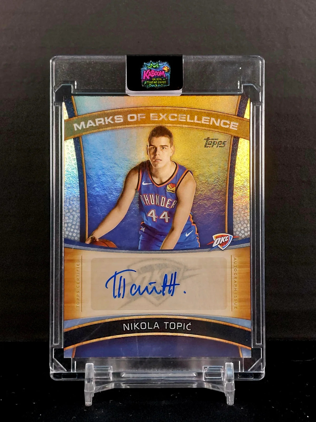 NIKOLA TOPIC (Auto) #ME-NT - 2025-26 Topps Flagship, Marks of Excellence Autograph Rainbow Foilboard