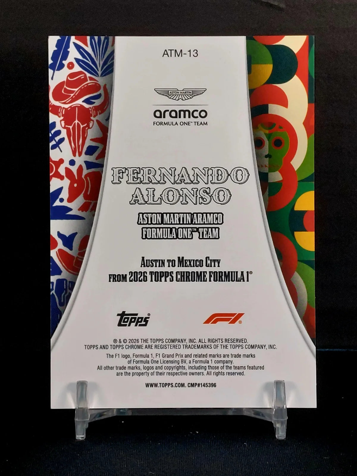 FERNANDO ALONSO #ATM-13 - 2026 Topps Chrome, F1 Austin To Mexico City